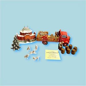 Hawthorne Village Budweiser Happy Holiday Delivery Truck Set Wood Cut